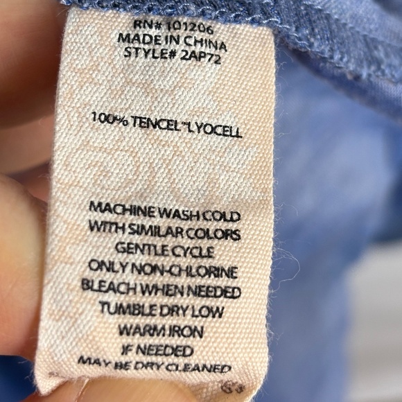 SOFT SURROUNDINGS Women Sleeveless Maxi Sundress Sz XL Beach Coastal 100% Tencel - Picture 8 of 12